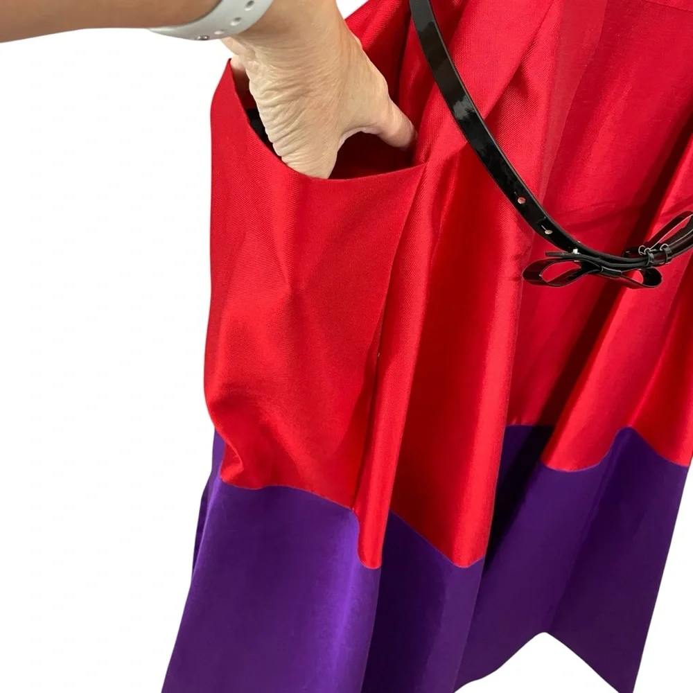 NWT Kate Spade Fit and Flare Colorblock Dress Sz 14 Zahara in play the wild card
